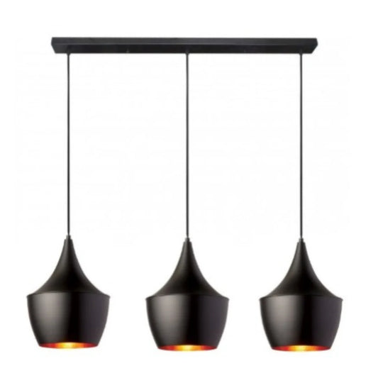 Modern Black Triple Pendant Light Fixture - Sleek & Stylish Illumination