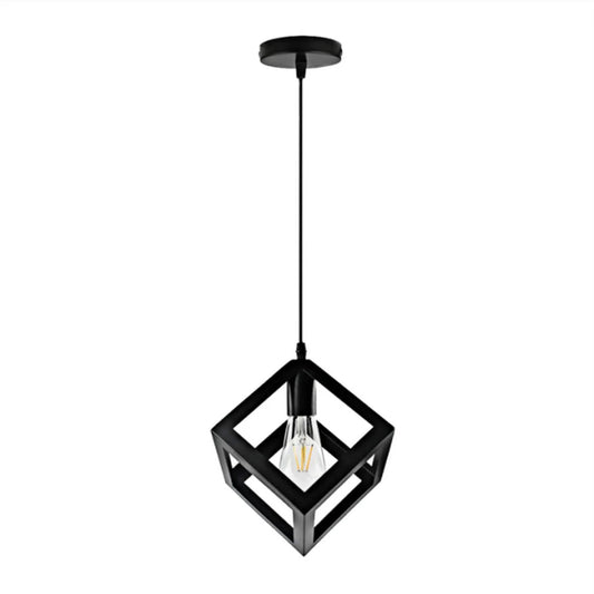 Modern Cube Pendant Light - Minimalist Industrial Design